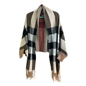 Selene L. Shawl/Scarf /Cover up/Poncho with sleeves - Multi